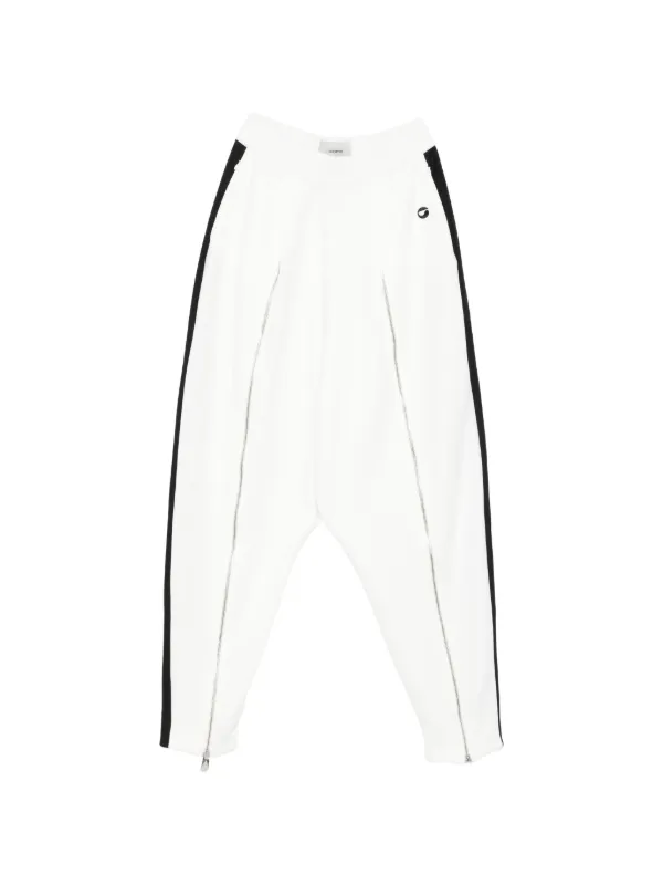 Coperni Zip-embellished Stripe Trousers in White