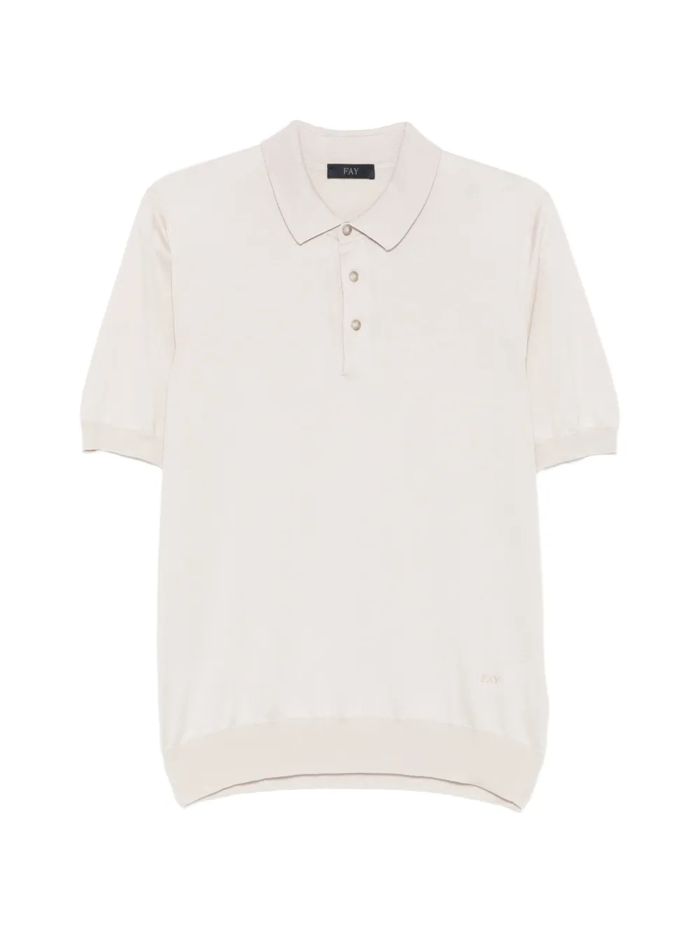 Fay short-sleeves polo shirt - Nude