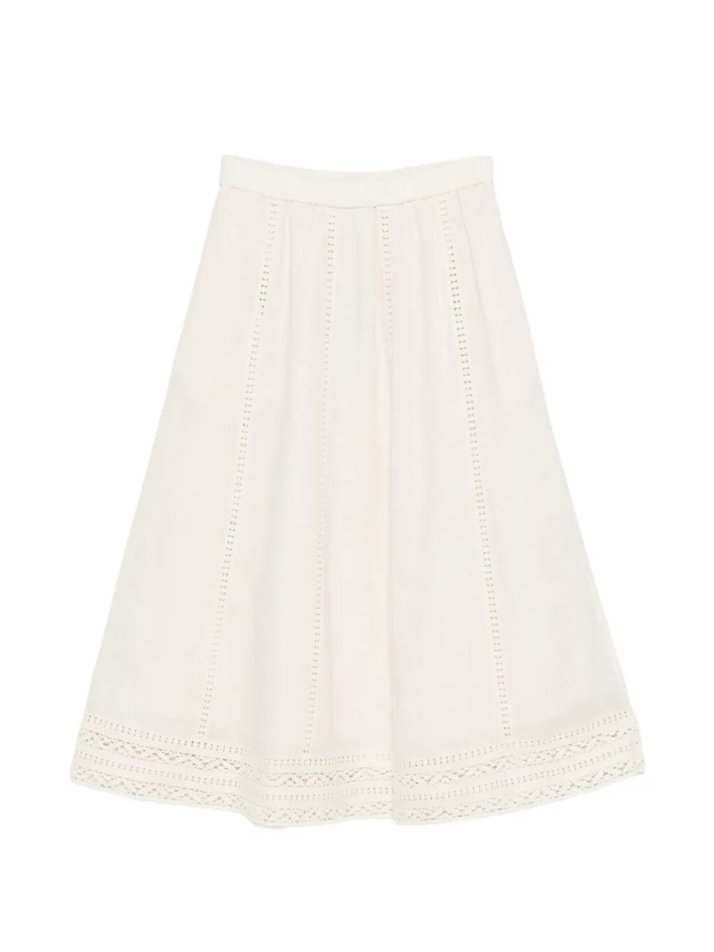 Weekend Max Mara lace-trim midi kirt - Toni neutri
