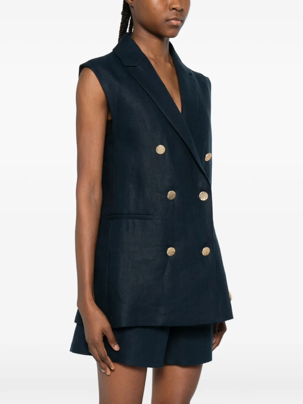 'S Max Mara Jack met dubbele rij knopen Blauw