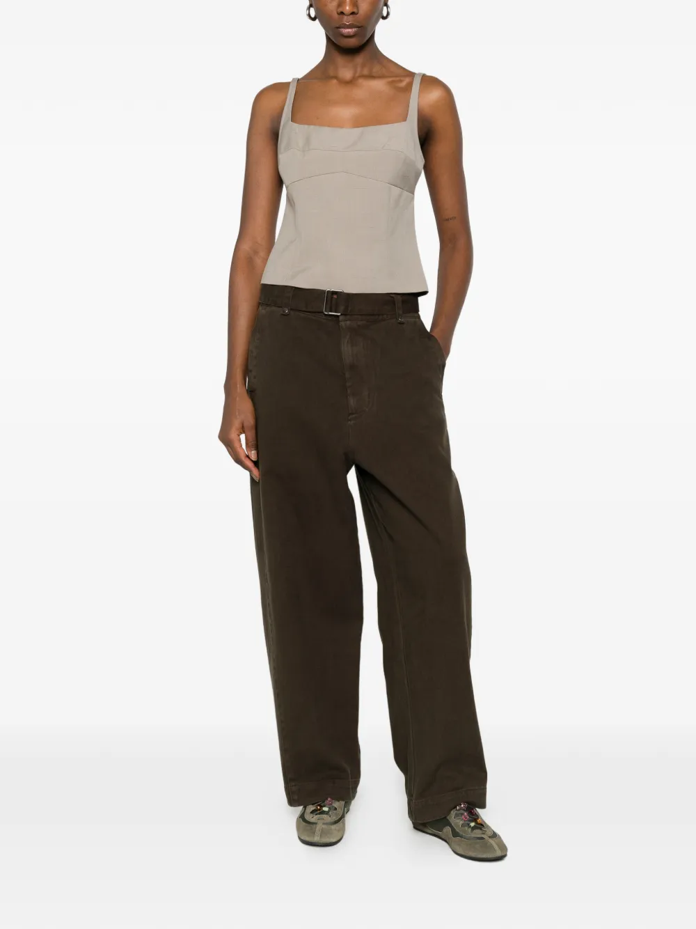  Entire Studios Gully Belt Trousers - Brown 