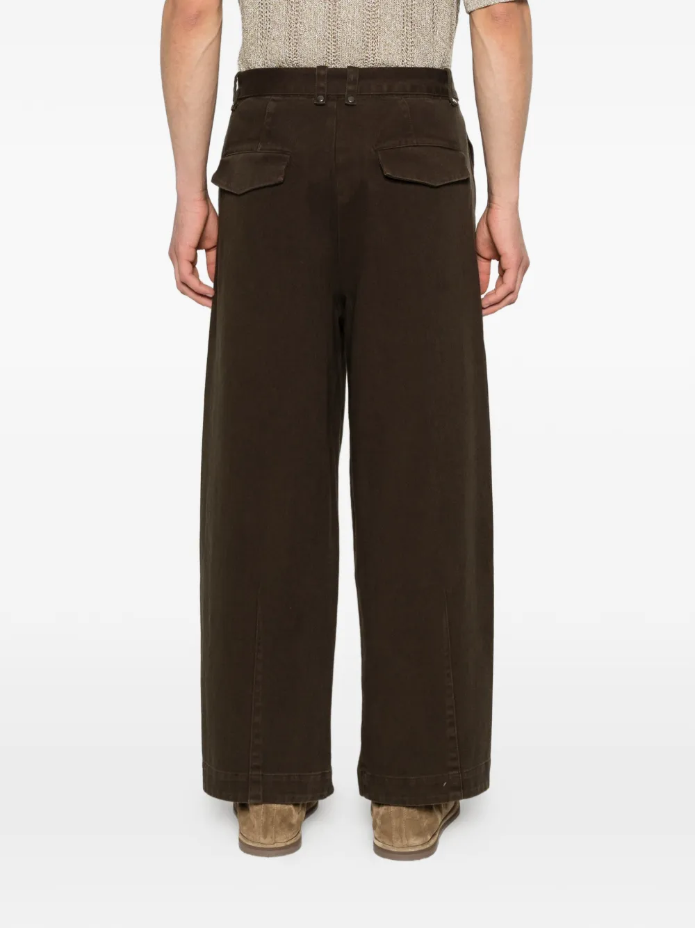 ENTIRE STUDIOS Gully broek met ceintuur Bruin