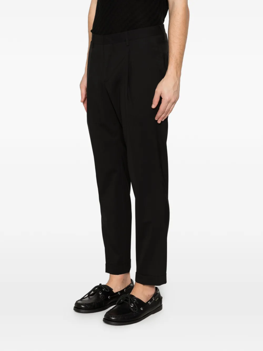 Briglia 1949 Geplooide broek met cuffs Zwart