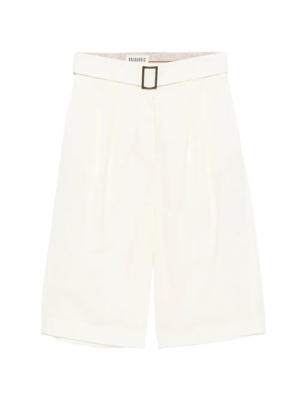 BATAKOVIC Belgrade buckle pleated shorts - Toni neutri