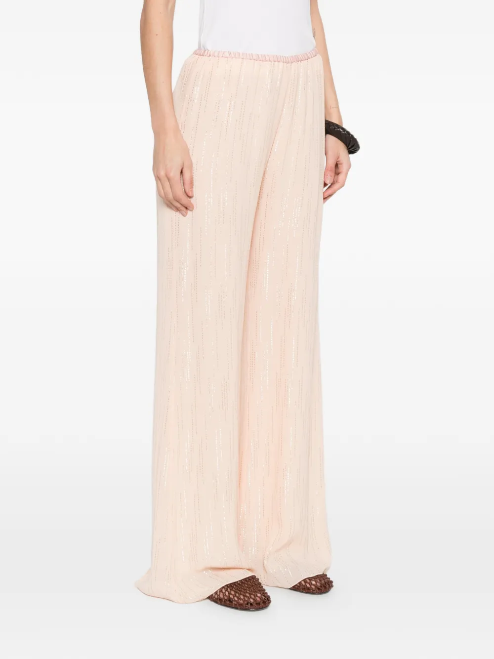  Forte Forte Elasticated-waistband Palazzo Pants - Pink 