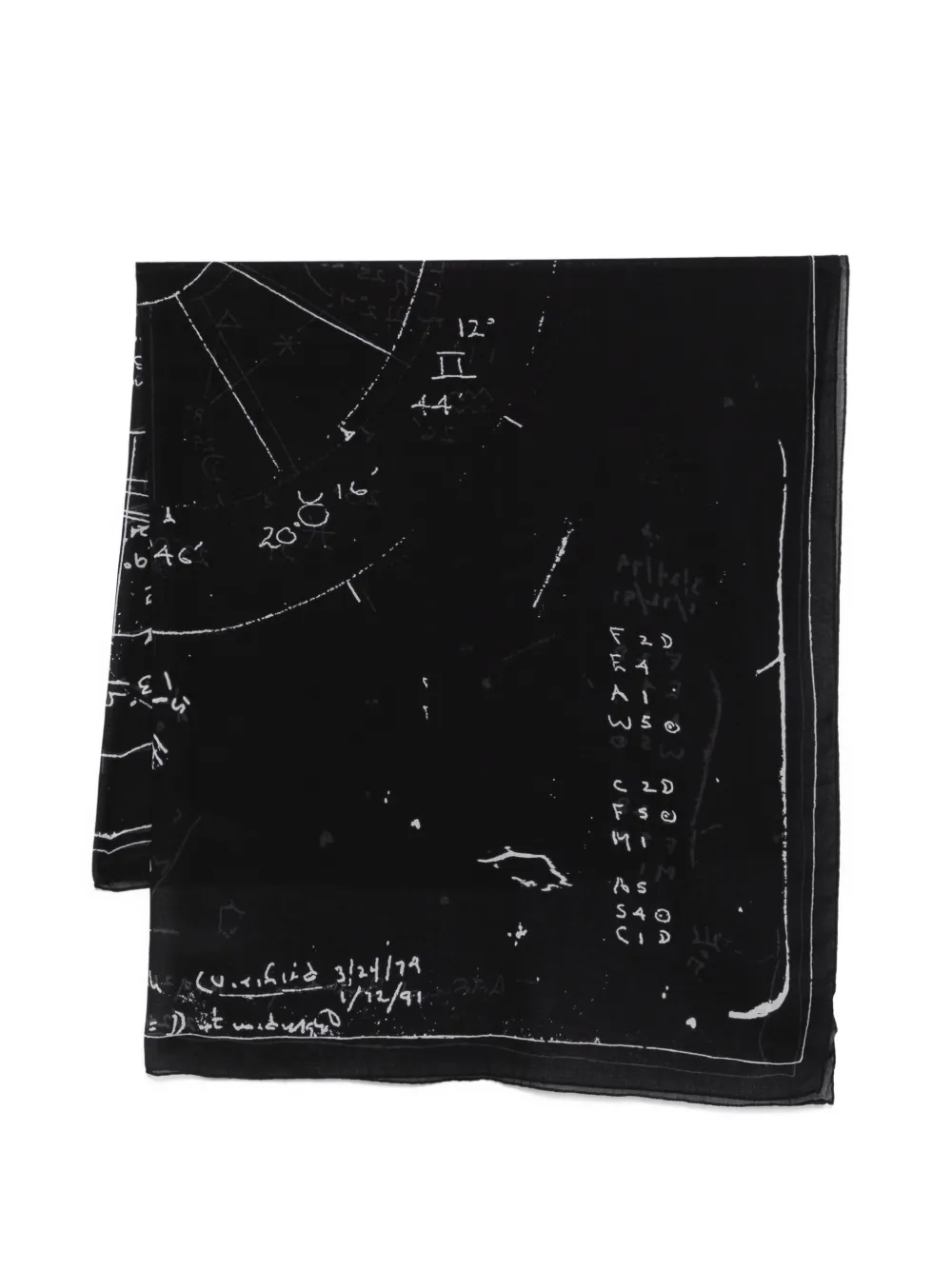 Rick Owens Pino Astro scarf - Nero