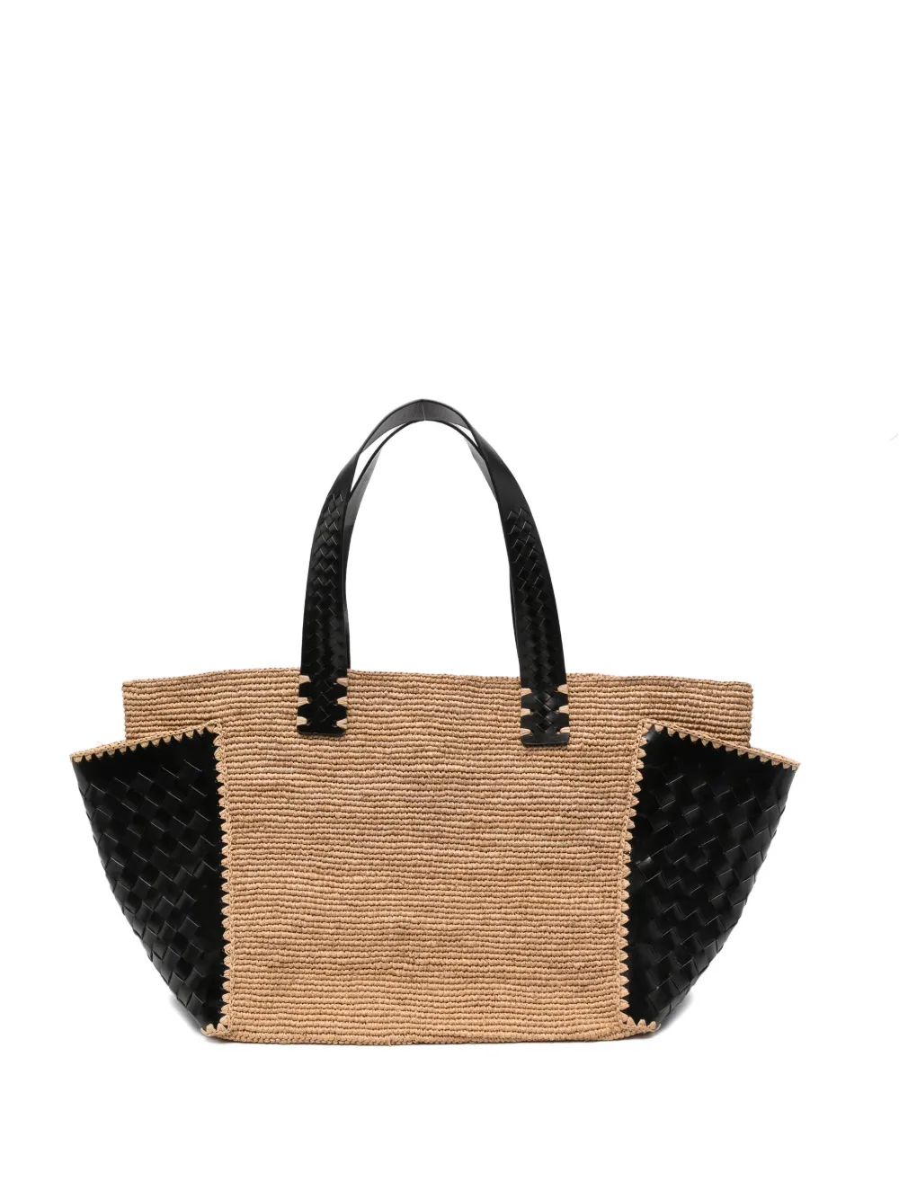 DRAGON DIFFUSION x Sovani leather-trim tote bag - Toni neutri