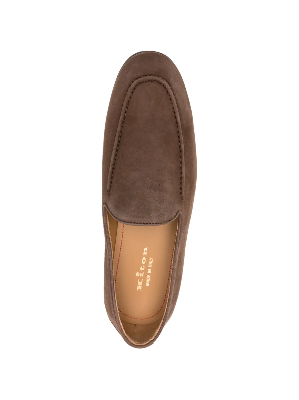 Kiton Suède loafers Bruin