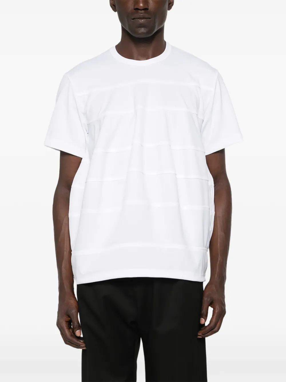 Comme des Garçons Homme Plus T-shirt met vlakken Zwart