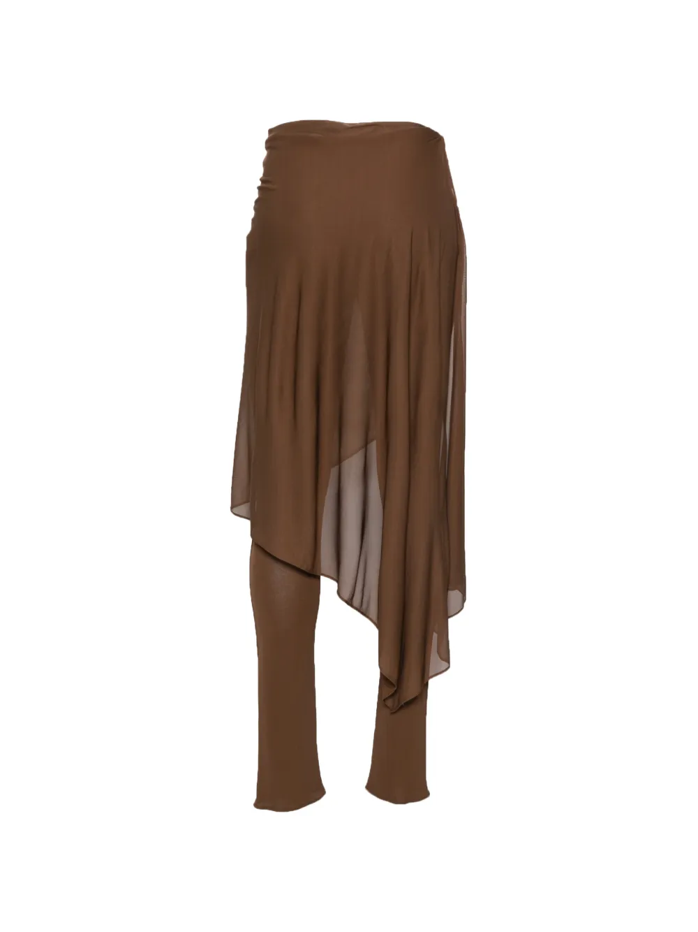  Giuseppe Di Morabito Draped Ruched Trousers - Brown 