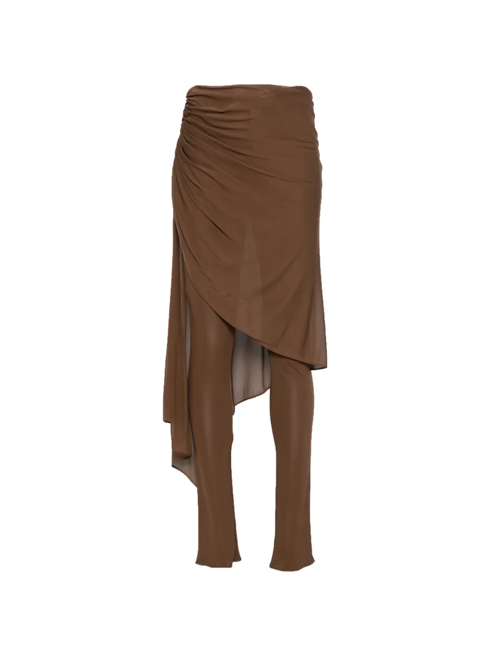 Giuseppe Di Morabito draped ruched trousers - Marrone