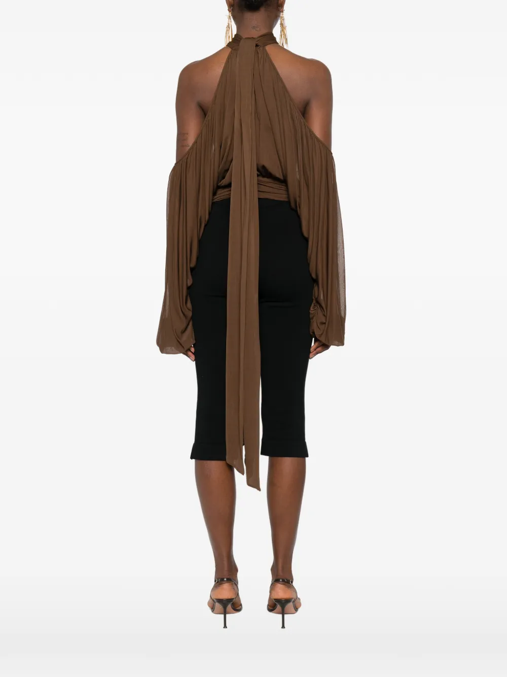 Giuseppe Di Morabito Shirt met gestrikte hals Bruin