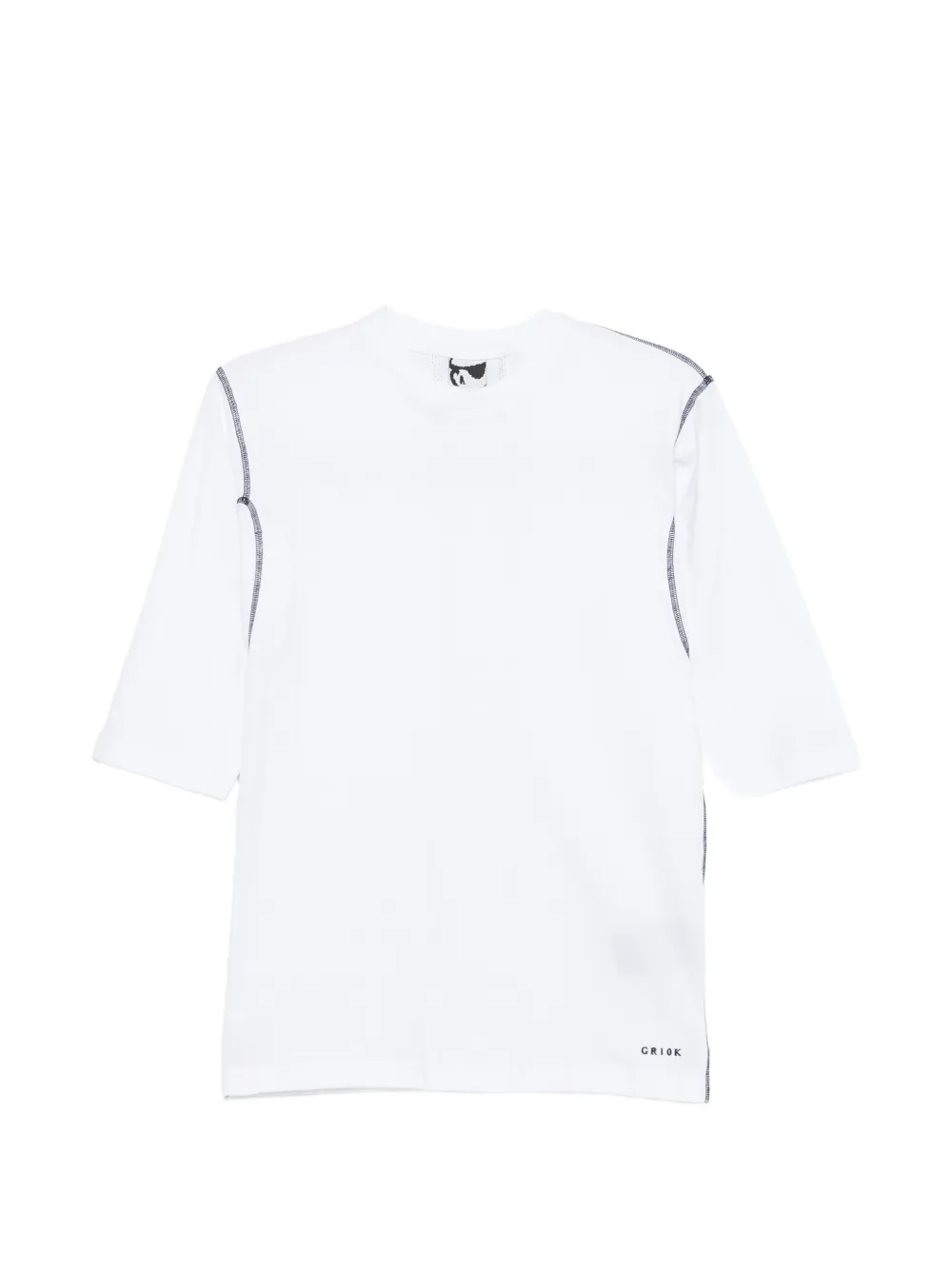 GR10K topstitch T-shirt - Bianco