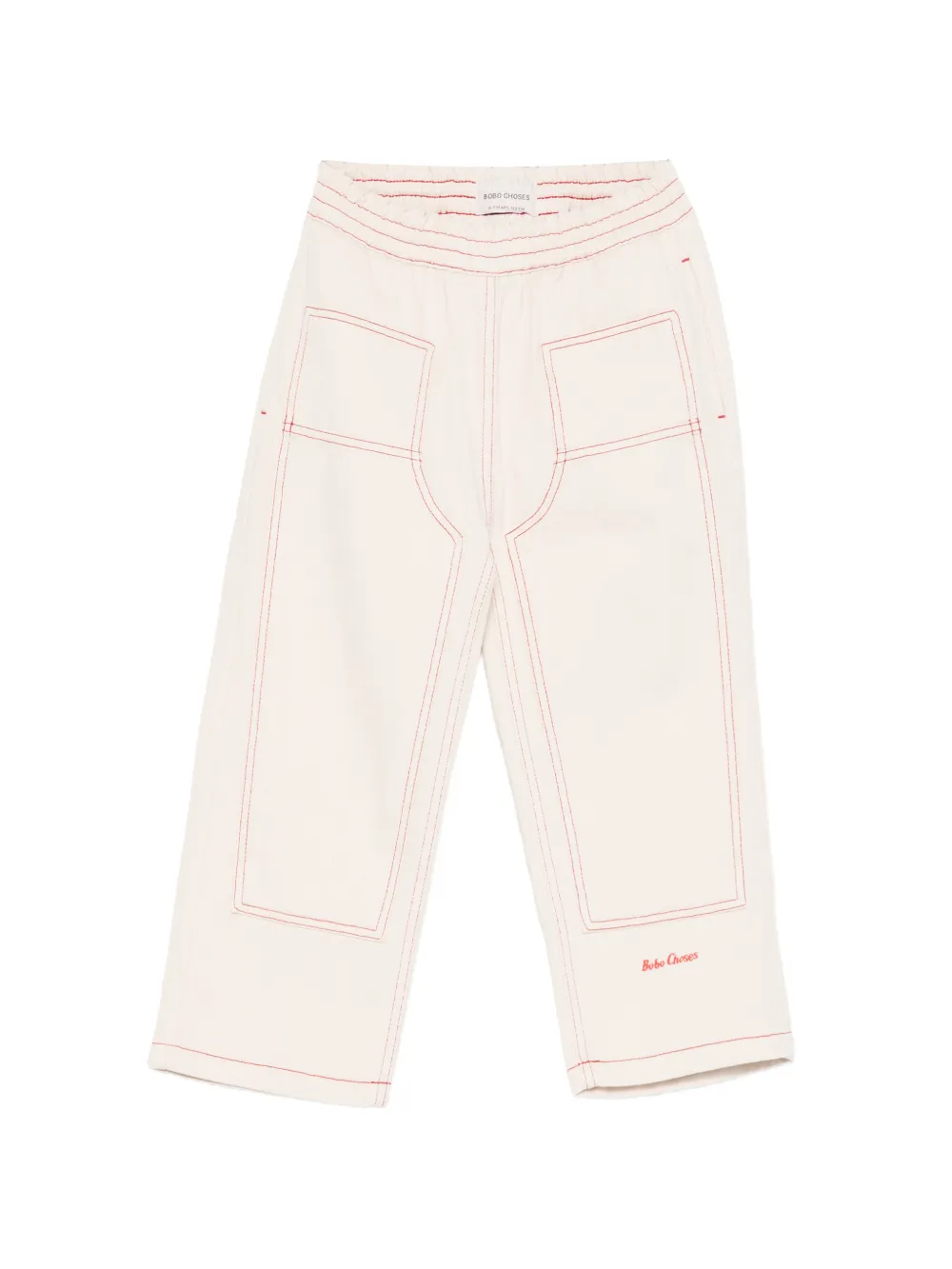 Bobo Choses rear-pocket trousers - Toni neutri