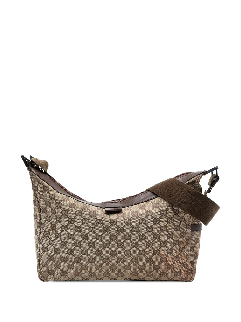 Gucci Pre-Owned 2000-2015 GG Canvas Saddle Zip crossbody bag - Marrone