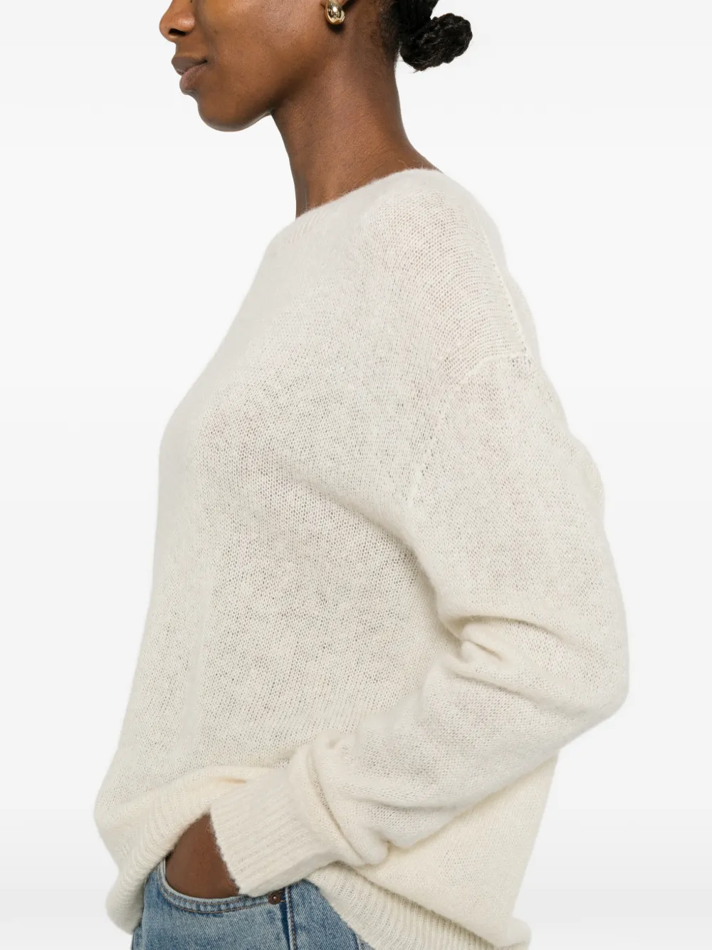 BOMPARD Naadloze trui met ronde hals Beige