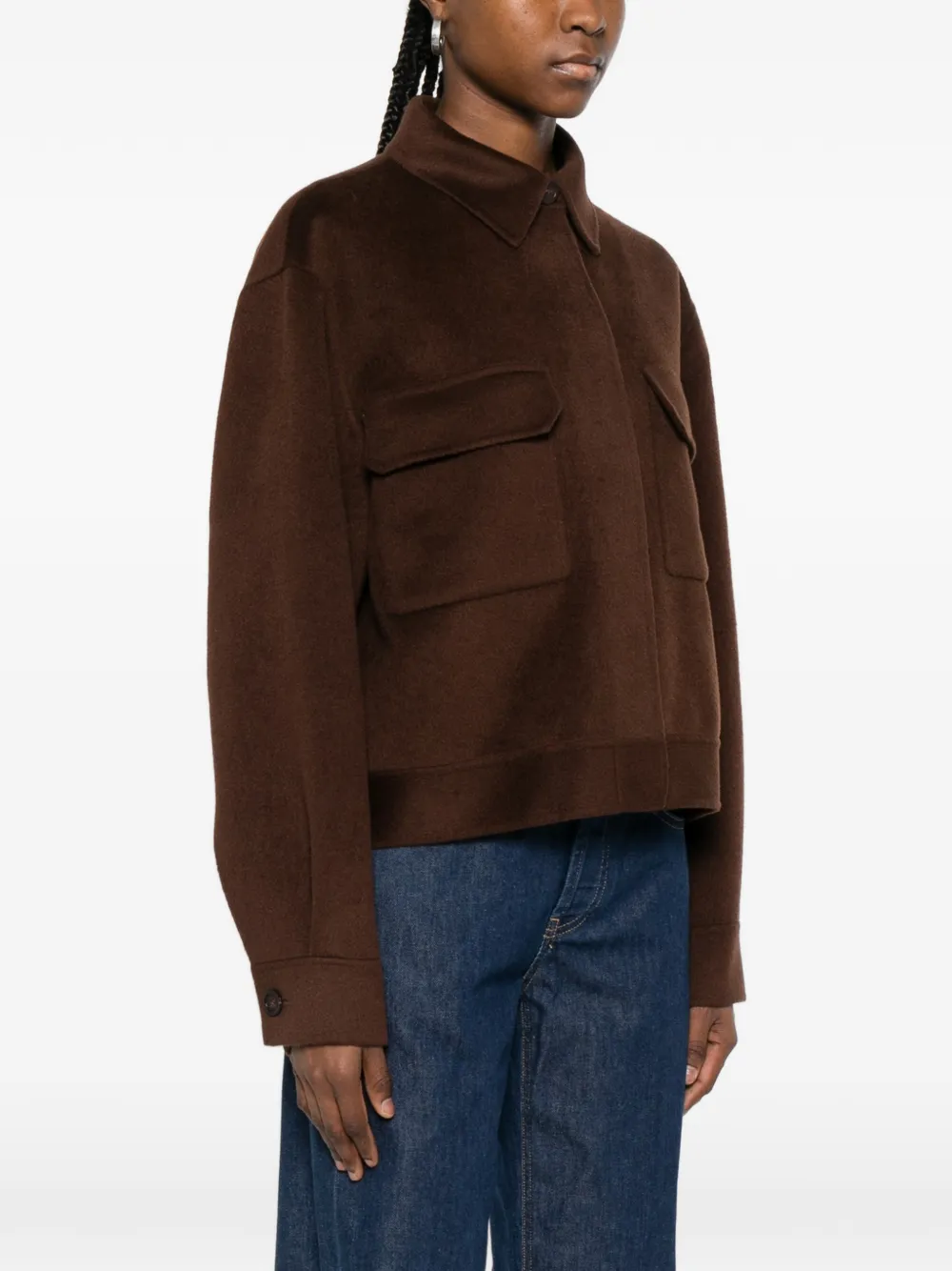  Bompard Buttoned Jacket - Brown 