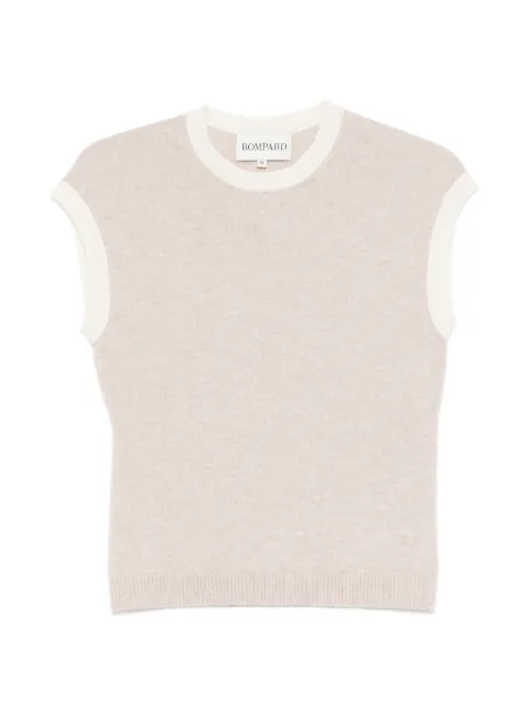 BOMPARD contrasting-trim short-sleeve vest