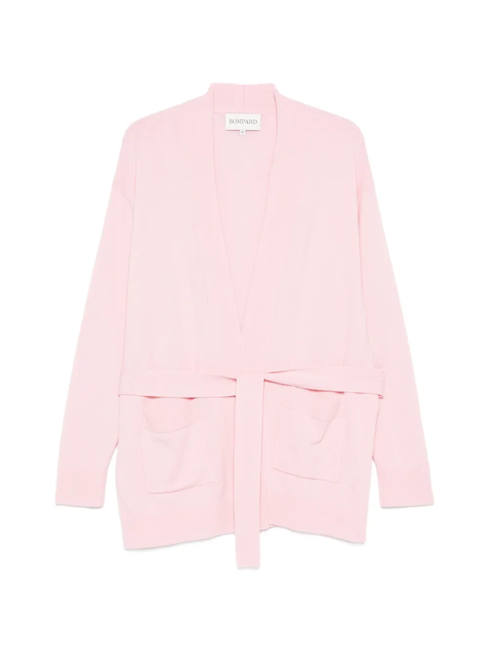 BOMPARD belted pocket cardi-coat - Rosa