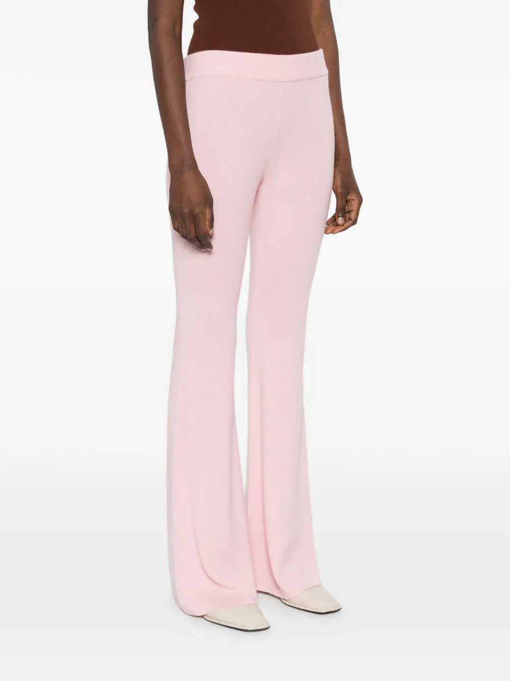 Ribbed Flared Trousers
