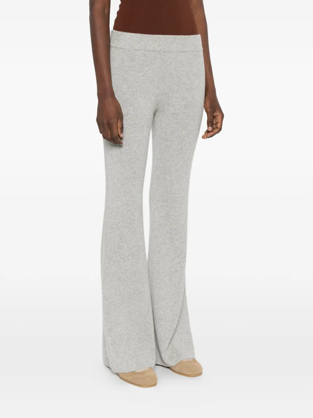 Ribbed Flared Trousers