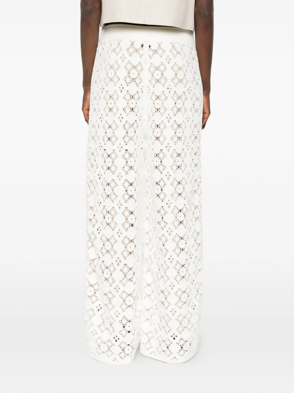 Crocheted Elasticated-Wais Trousers