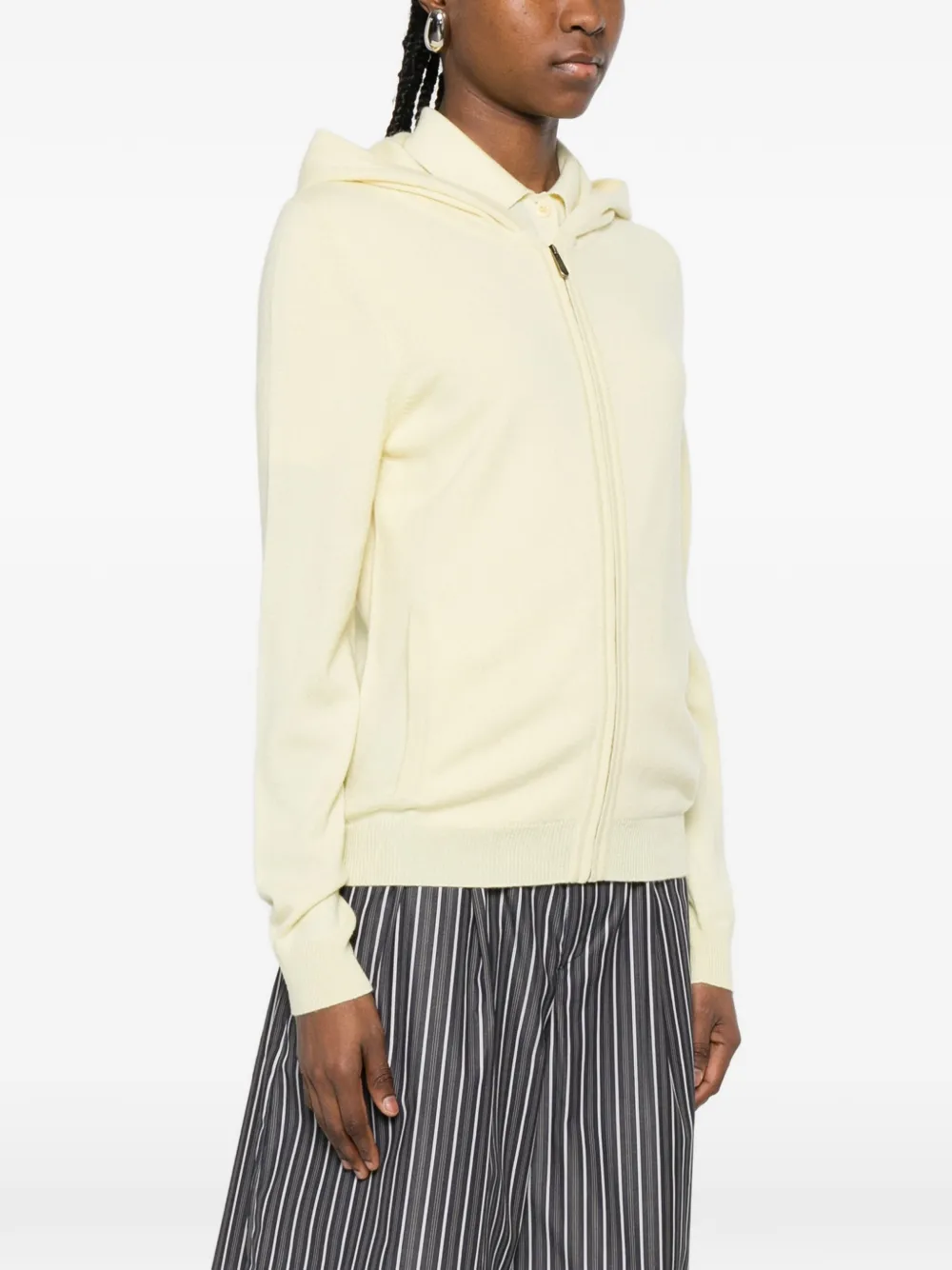  Bompard Zip Hooded Cardigan - Yellow 