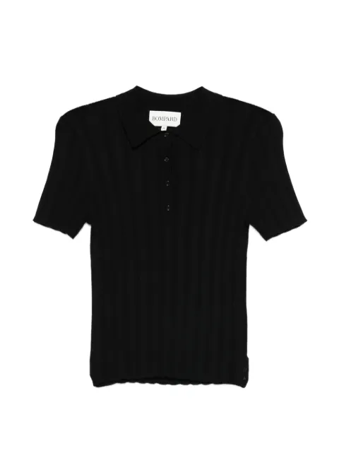 BOMPARD playera tipo polo de canalé con botones