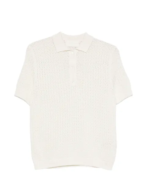 BOMPARD waffle pointelle polo shirt