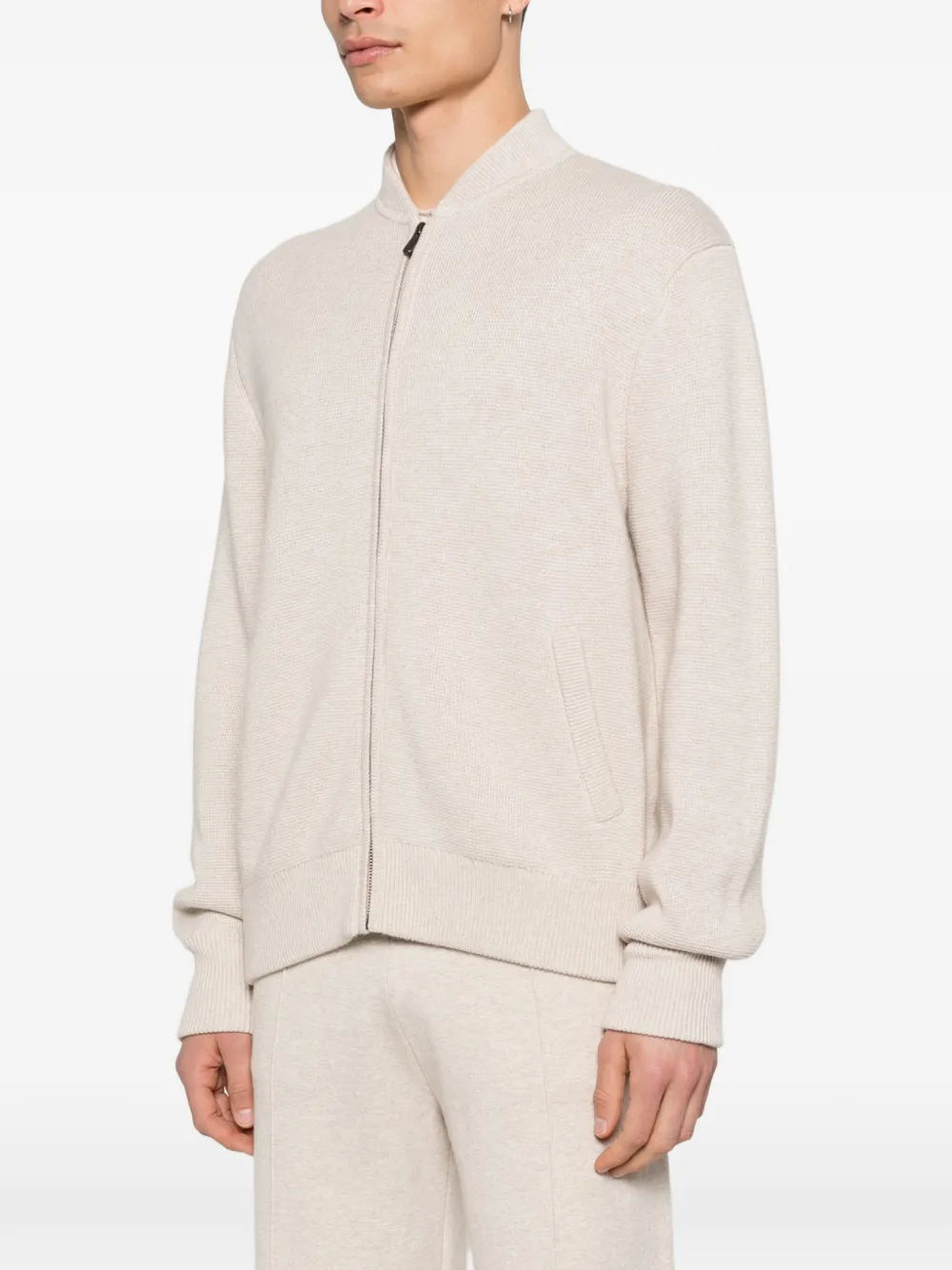  Bompard Zip-fastening Cardigan - Neutrals 
