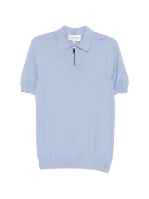BOMPARD zipped pique-knit polo shirt
