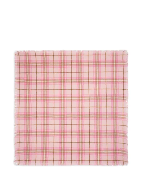 BOMPARD tartan fringed scarf