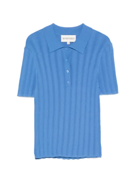 BOMPARD playera tipo polo tejida de canalé