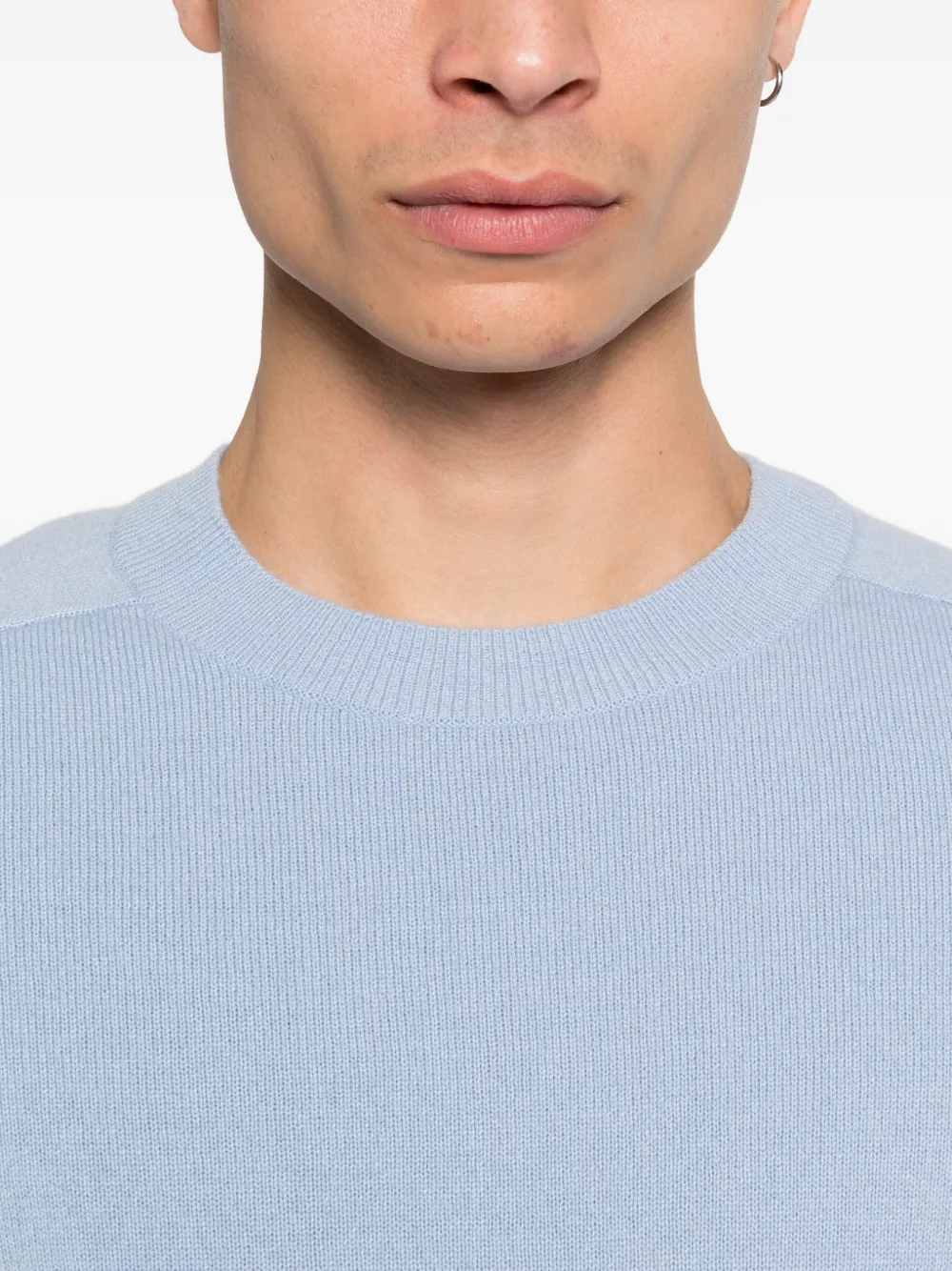 Round-Neck Hammer-Sleeved Jumper