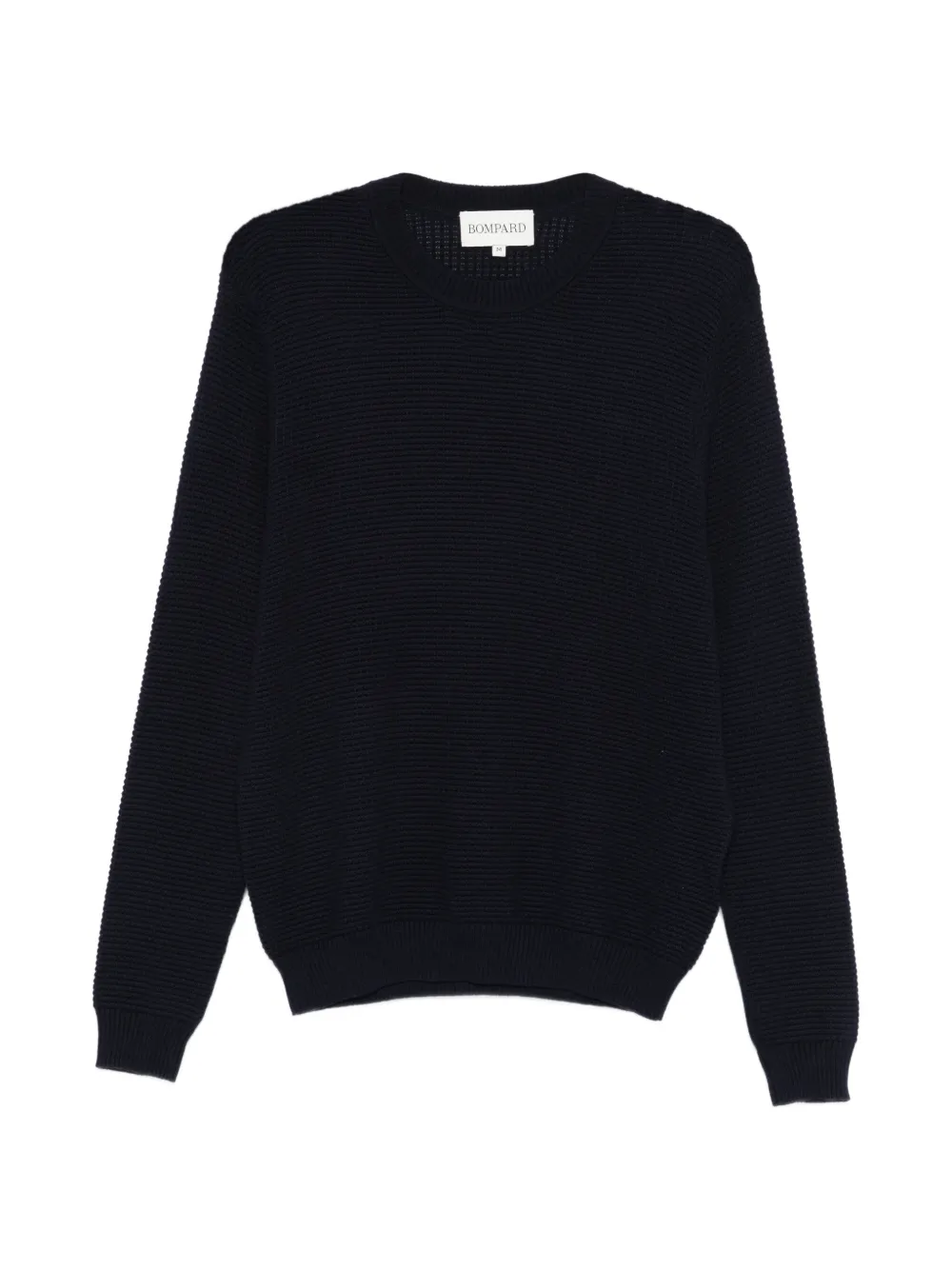 BOMPARD waffle-knit round-neck sweater - Blau