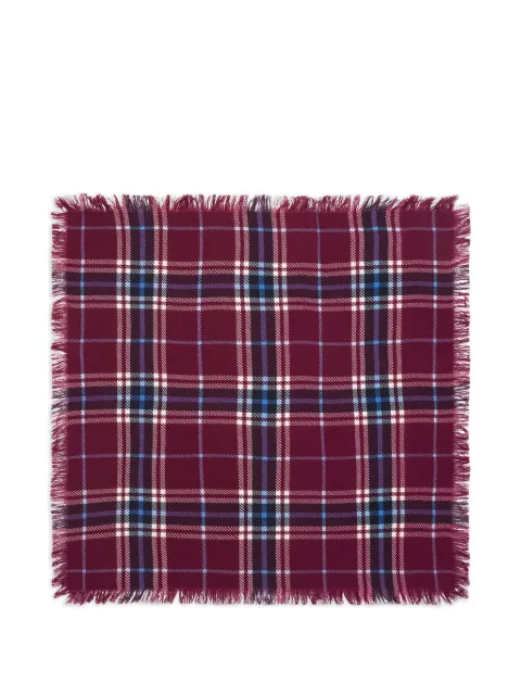 BOMPARD tartan fringed scarf