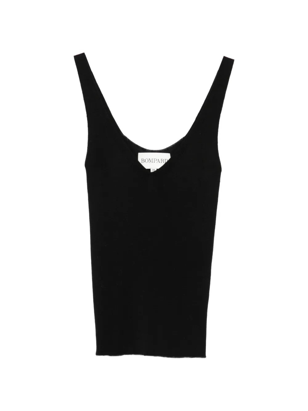 BOMPARD Top a coste con scollo a V - Nero