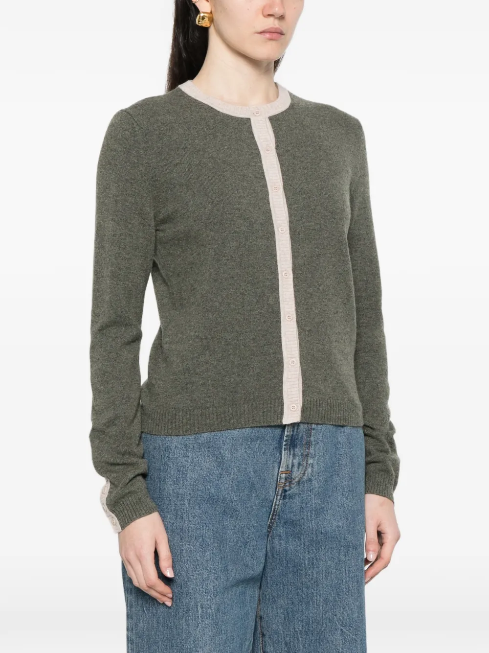  Bompard Buttoned Cardigan - Green 
