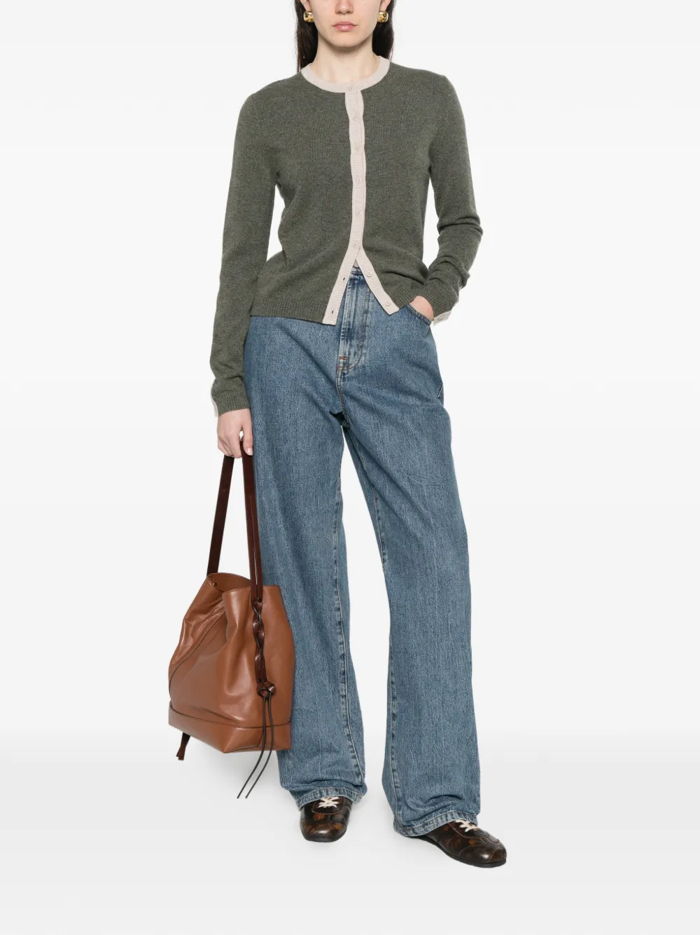  Bompard Buttoned Cardigan - Green 