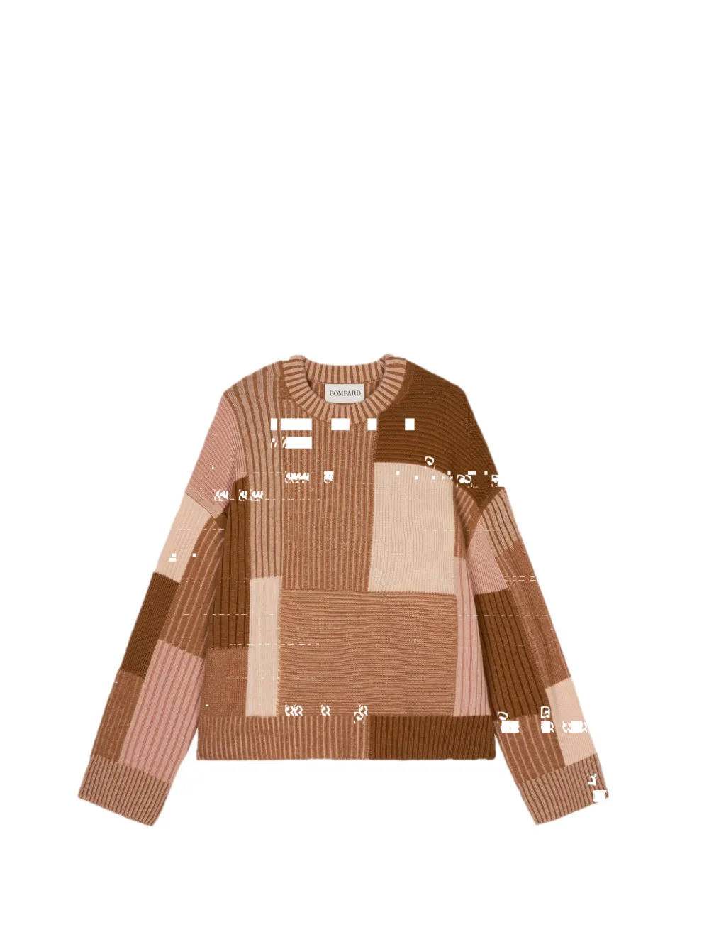 BOMPARD patchwork ribbed sweater - Toni neutri
