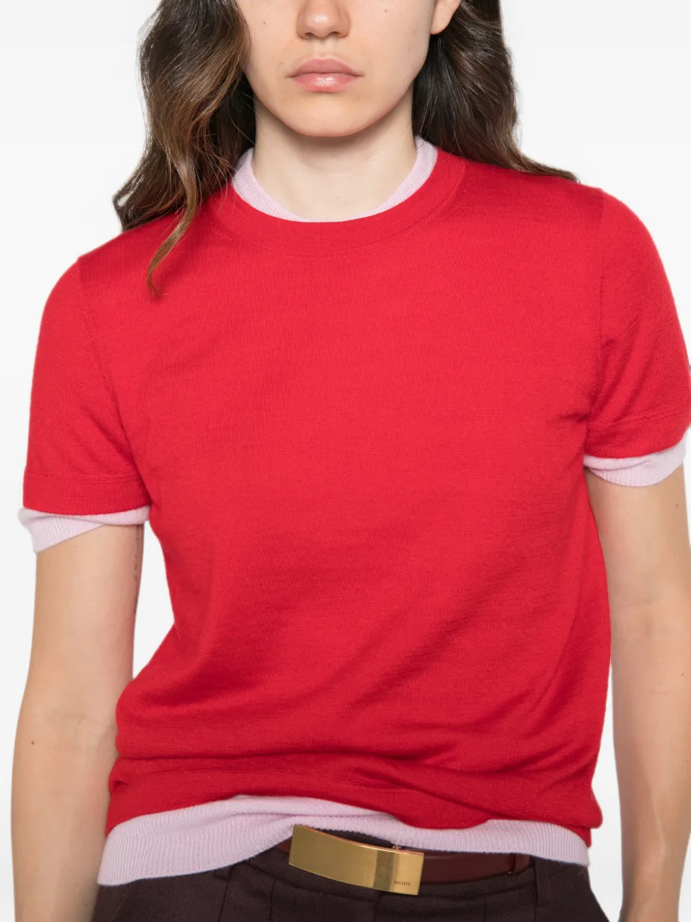 BOMPARD T-shirt met ronde hals Rood