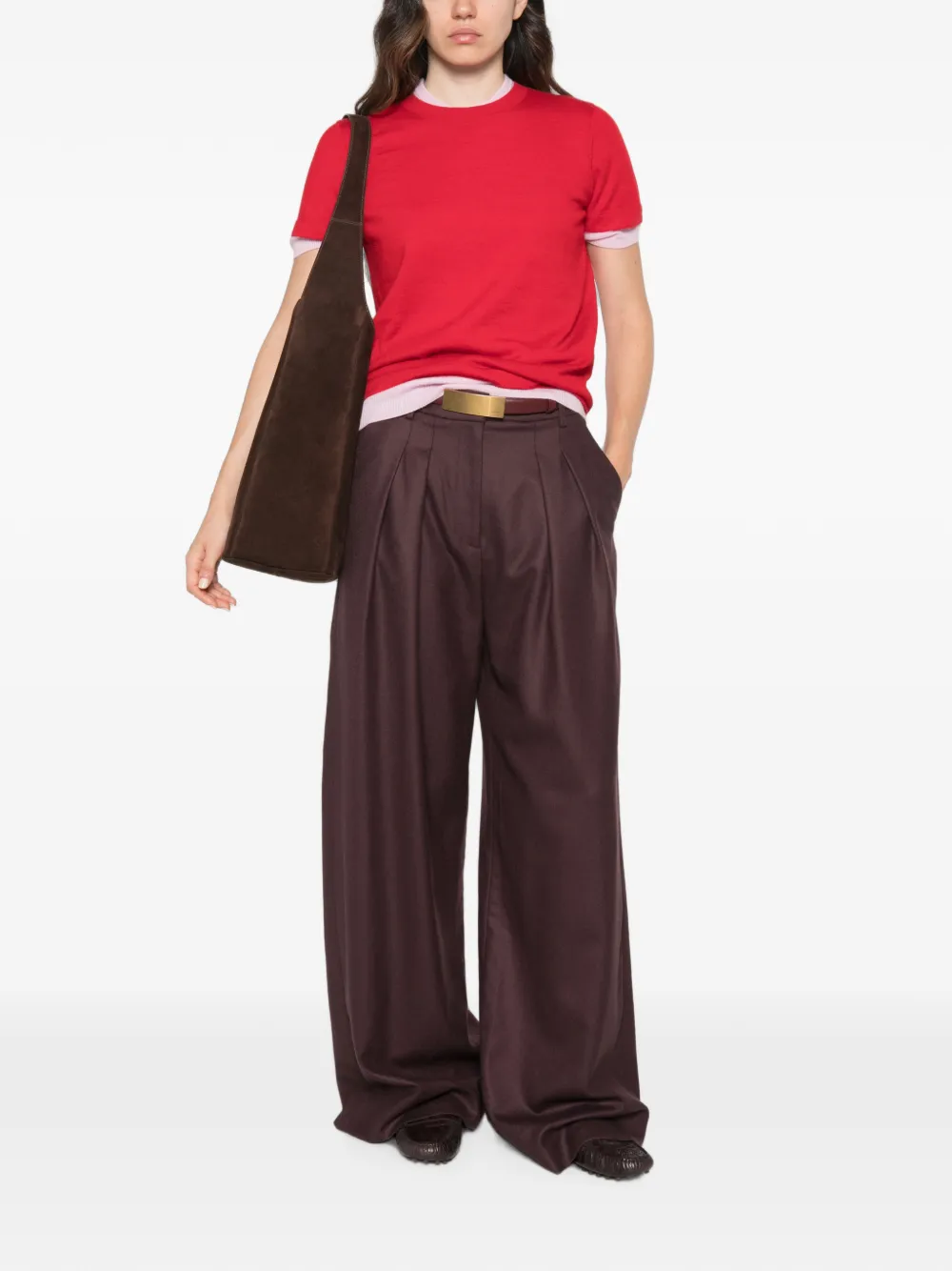 BOMPARD T-shirt met ronde hals Rood