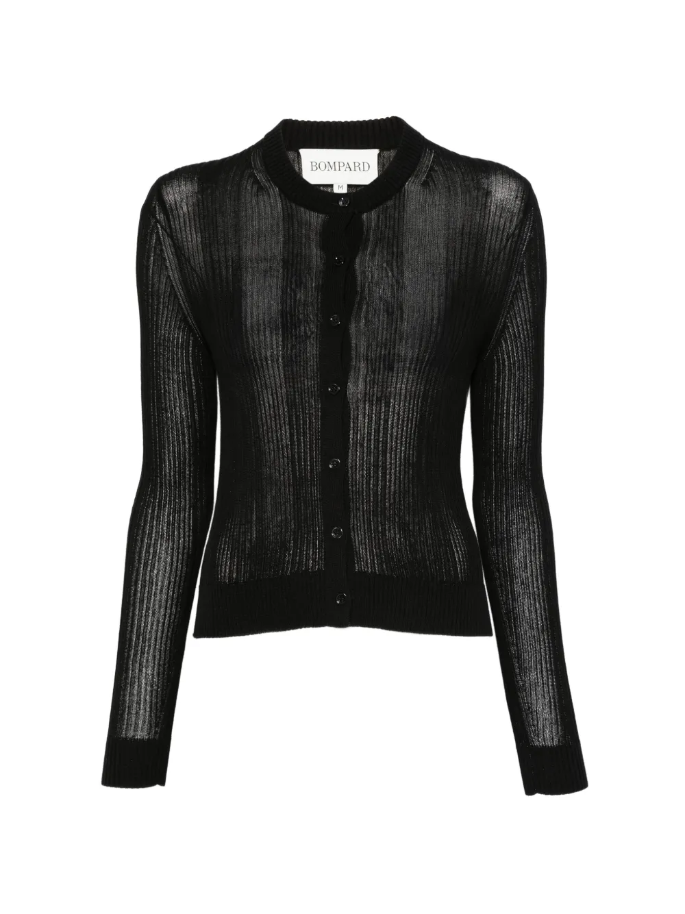 BOMPARD ribbed button-fastening cardigan - Schwarz