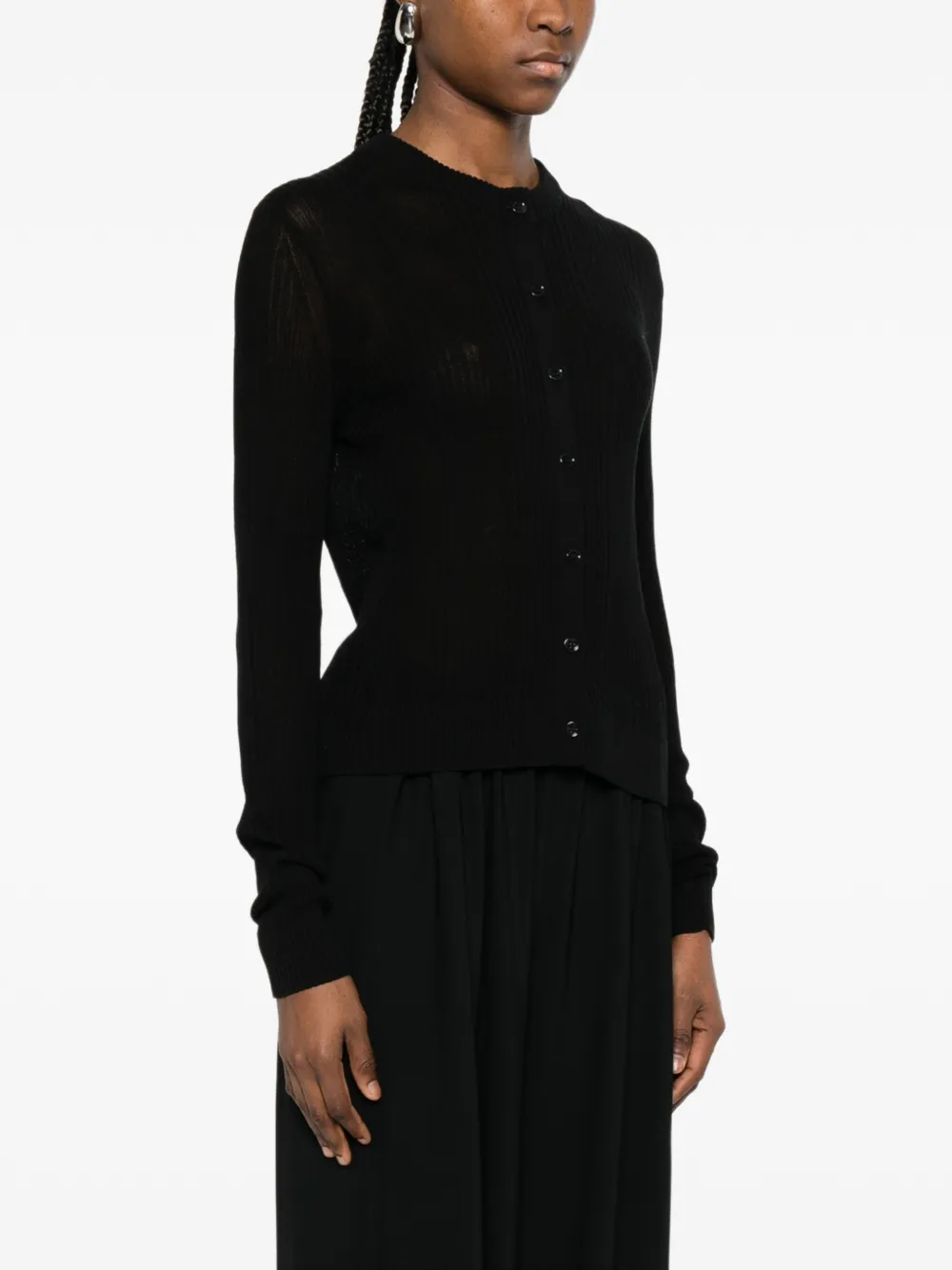 BOMPARD Ribgebreid vest Zwart