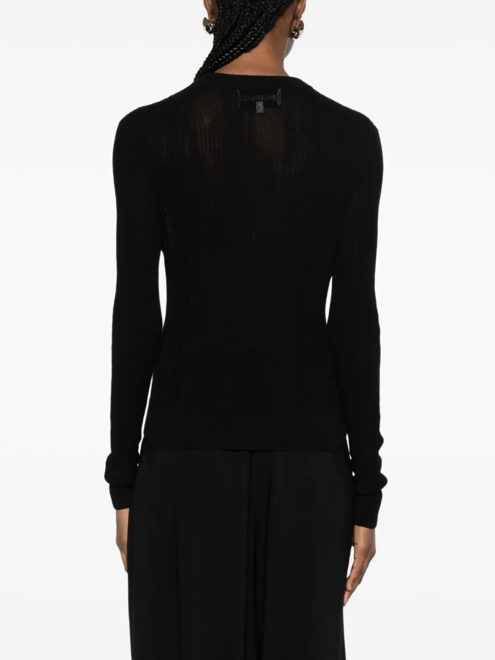 BOMPARD Ribgebreid vest Zwart