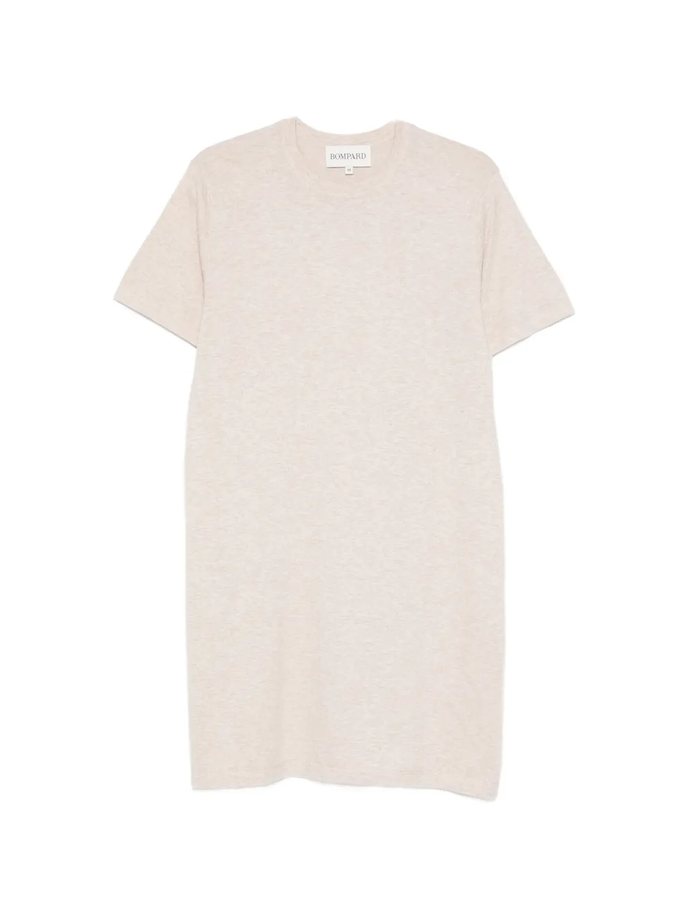 BOMPARD round-neck short T-shirt mini dress - Toni neutri