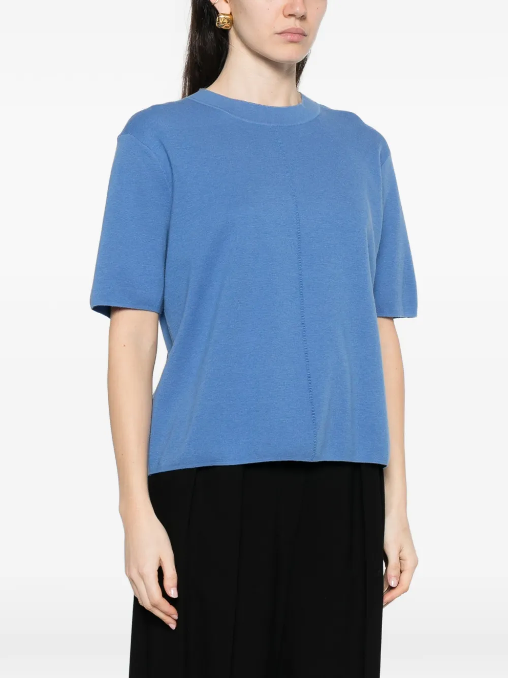  Bompard Camiseta Con Cuello Redondo - Azul 