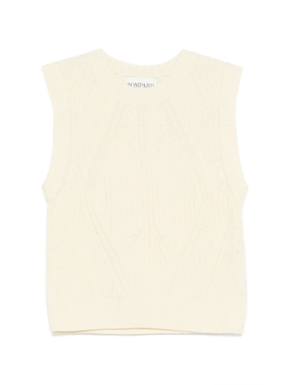 Bompard Ribbed Sleeveless Vest In Gray