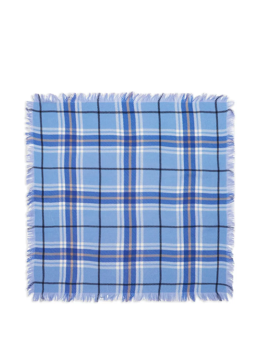 BOMPARD tartan fringed mini square - Blu