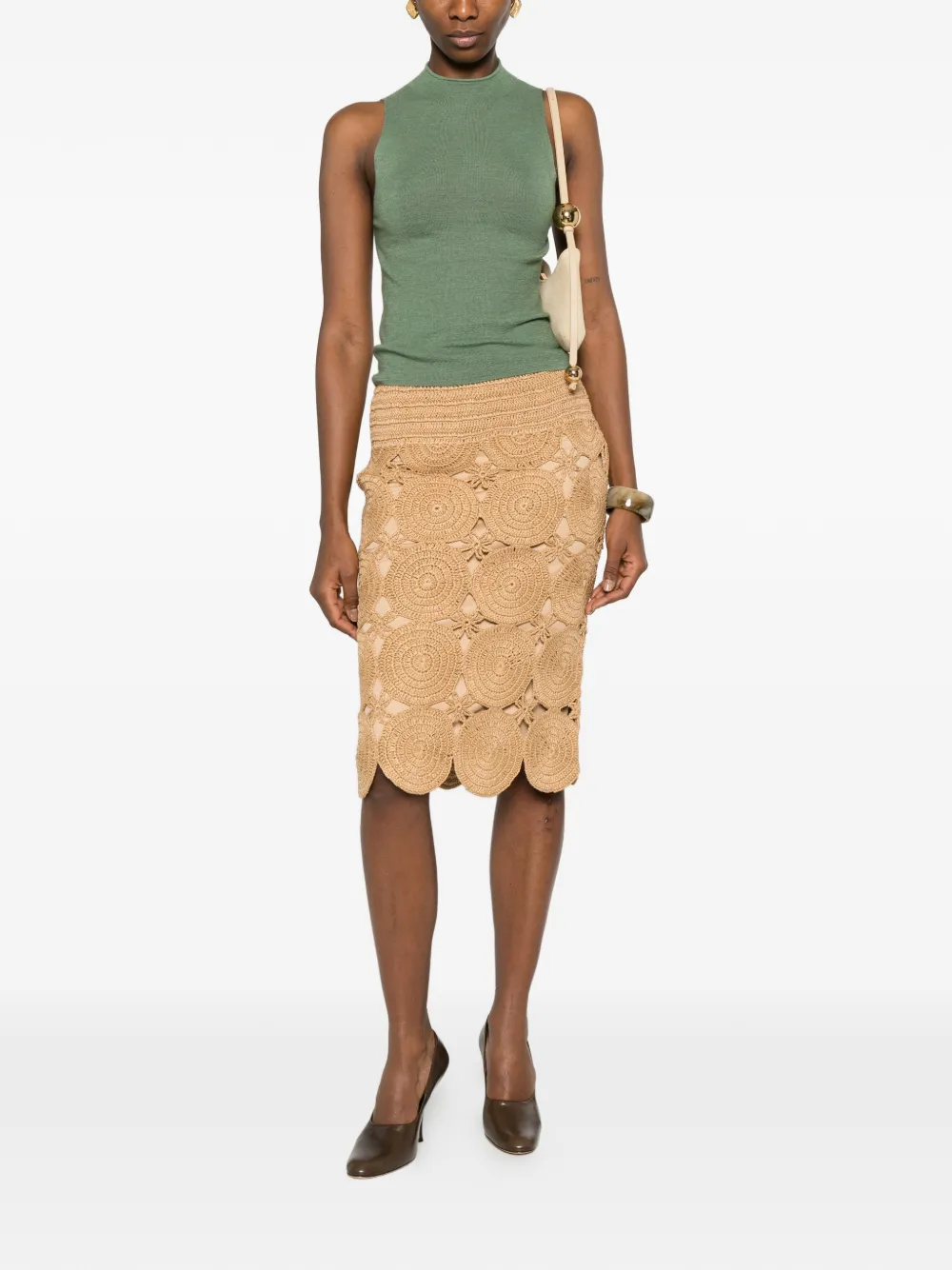 Bompard Plain Knit Top In Gray